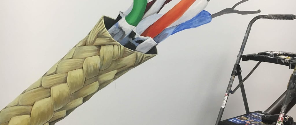 bespoke mural for a commercial venue by artworks by marcine nj