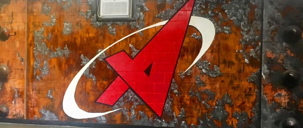 Bespoke illusion mural for a corporate headquarters in middlesex county, NJ by marcine