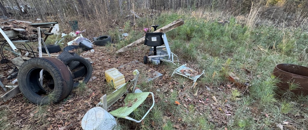 Tires and Other debris not allowed in dumpsters