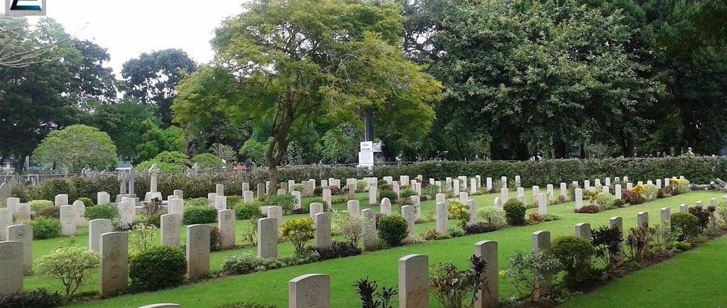 a cemetery cemetery with a cemetery and a cemetery