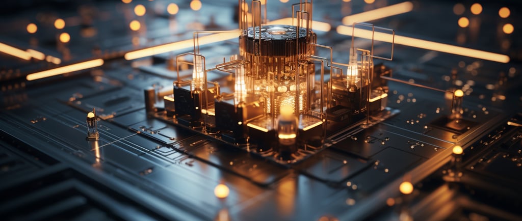 An artistic rendering of a quantum chip