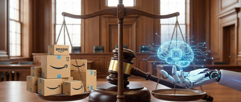 Yapay zeka ajanları ve hukuk, Amazon Perplexity davası illüstrasyonu