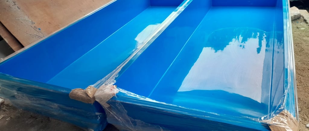 Jual fiberglass Tangerang meliputi bak fiber kaca, tangki & talang air fiberglass, sistem FRP indust