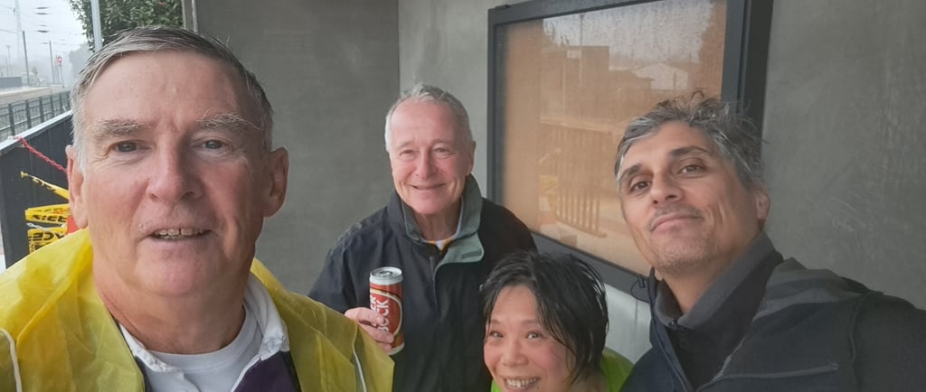 smiling people with a beer