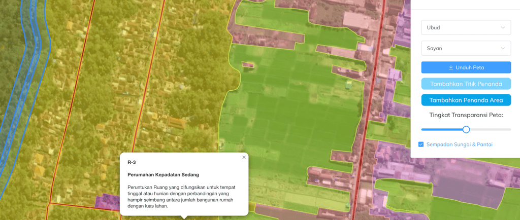 Land acquisition process in Bali for off-plan development, showing a plot marked for a future villa 