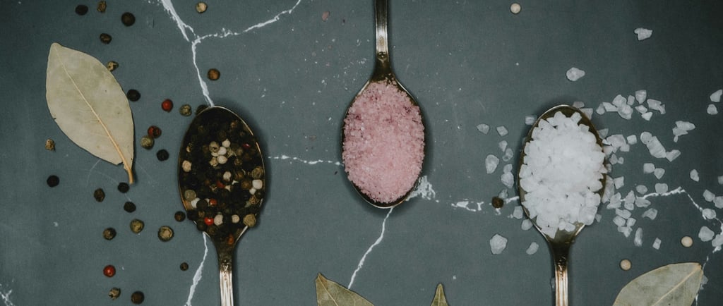 3 spoons of salt and pepper and bay leaves