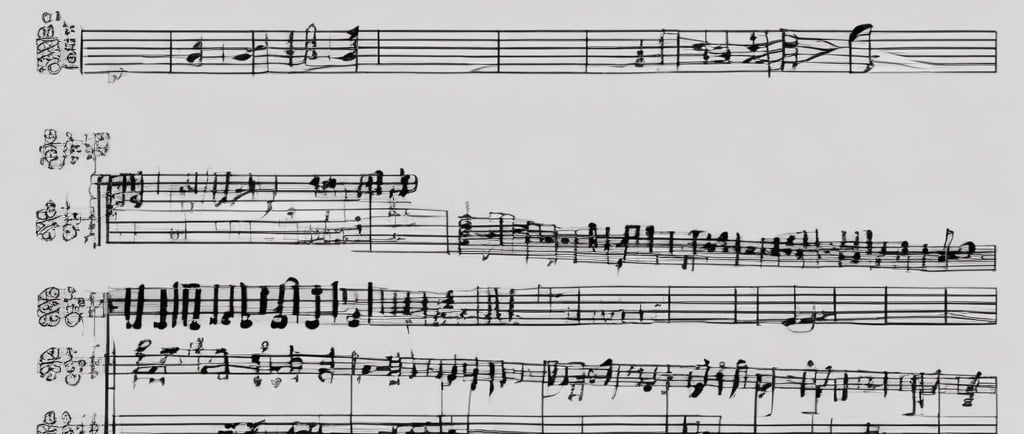 A marching band parades along a wide street lined with trees, with a large, ornate building visible in the background. The musicians wear dark uniforms with red accents and play various instruments.