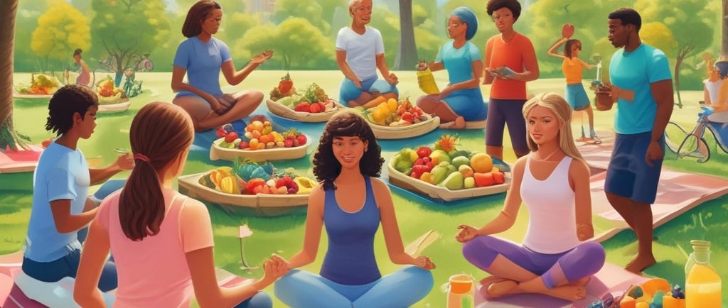 A serene image of a balanced meal showcasing vibrant vegetables and lean protein.