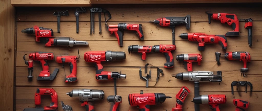 a corded drill and a corded drill on the ground