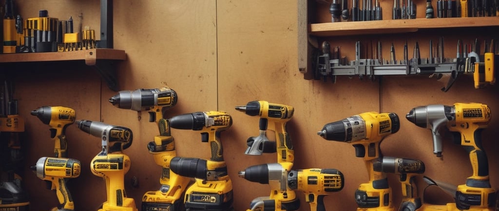 a bunch of tools are hanging on a wall