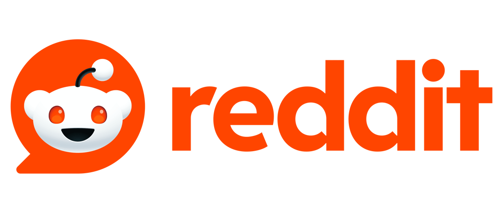 a redditt logo with a cartoon character
