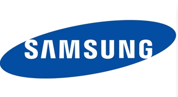 a samsung logo on a white background