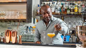 Douglas Ankrah making a Pornstar Martini
