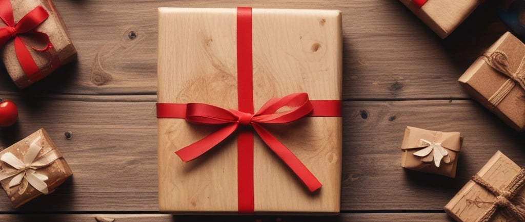 red gift box with pink ribbon