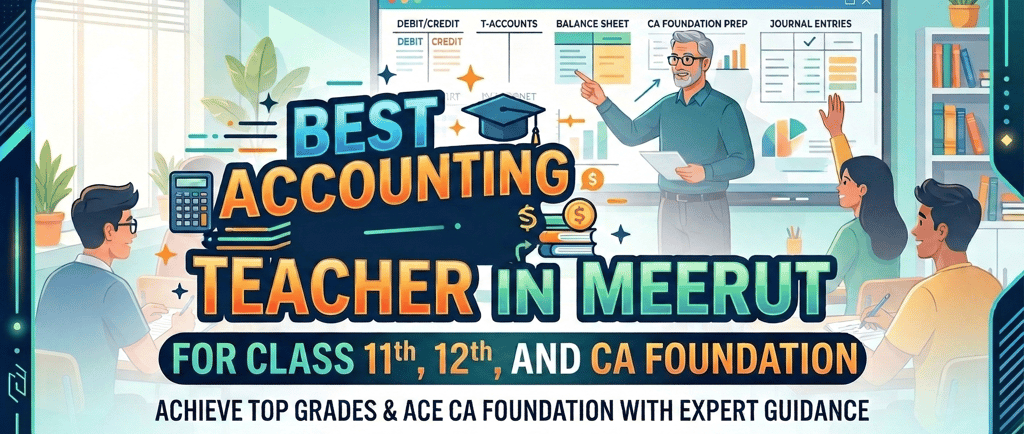 Best accounting teacher in Meerut for Class 11th, 12th, and CA Foundation exam preparation.