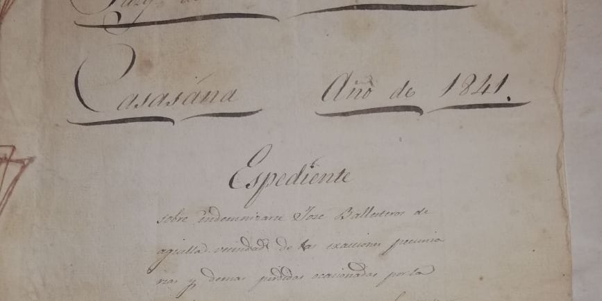Expediente sobre indemnizarse a José Ballesteros