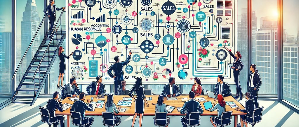 People mapping a flow