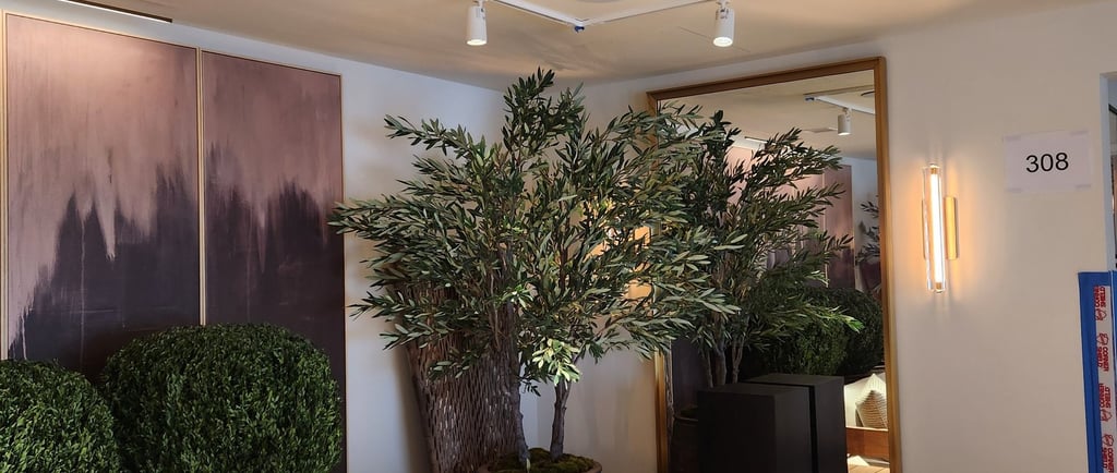 Indoor Olive Faux Tree In Corner