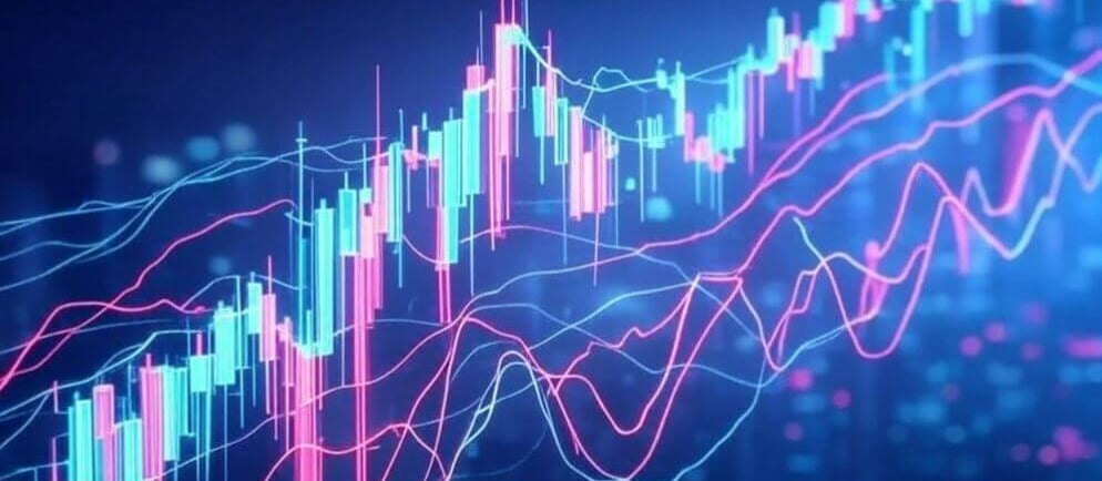 a stock market chart showing the price of a stock market