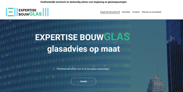 Expertise BouwGLAS - website online