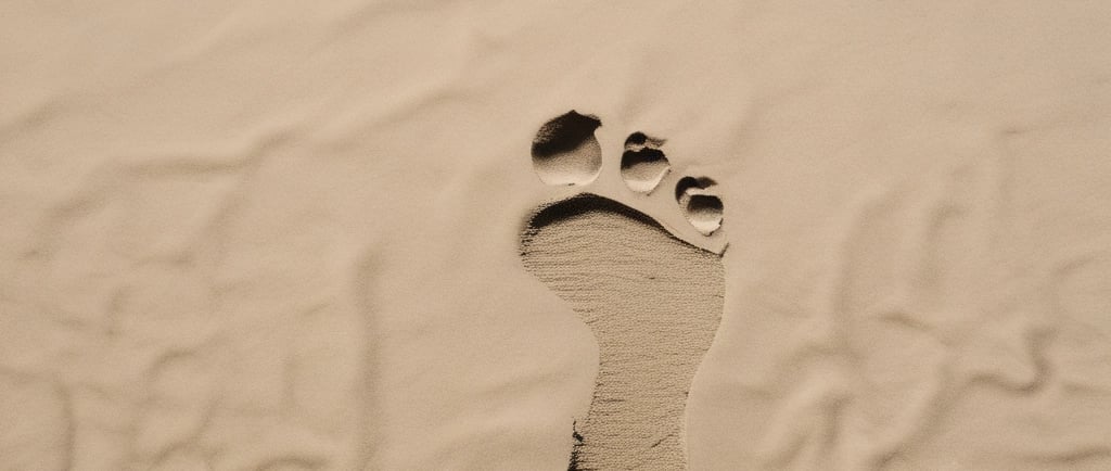 a person laying on a beach with their feet in the sand