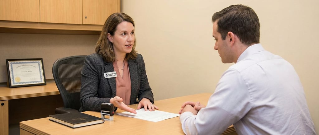 Massachusetts notary public explaining why a document cannot be notarized