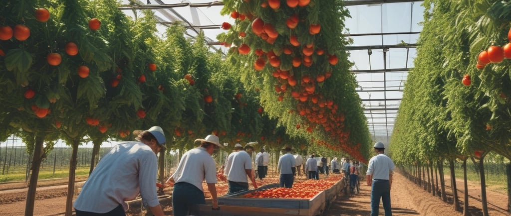 A farmer using smart technology to enhance crop management.