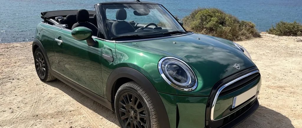 convertible car rental in bodrum by the coastal road