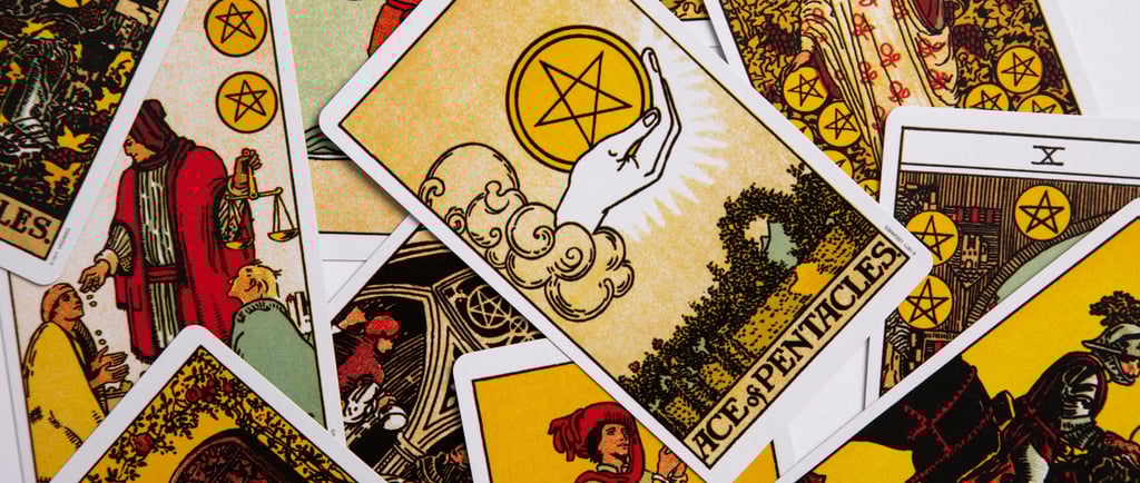 Baralho de tarot.