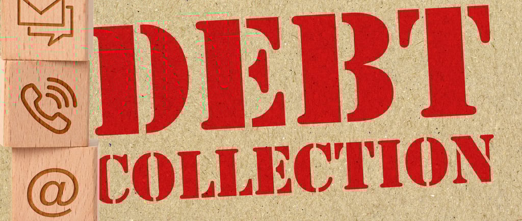 Debt Collection Sign with Contact blocks