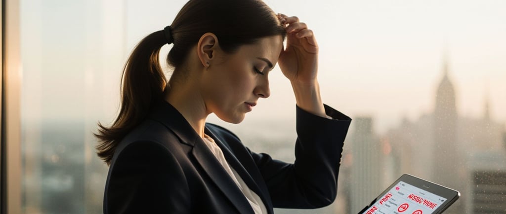 sharply dressed female marketing manager standing in a modern glass-walled office