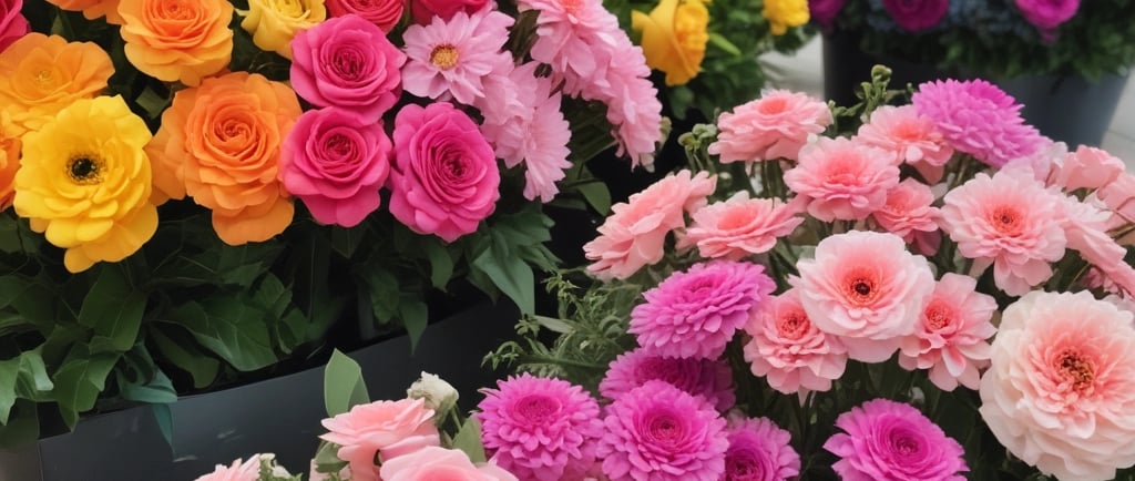 selection of flowers at florists