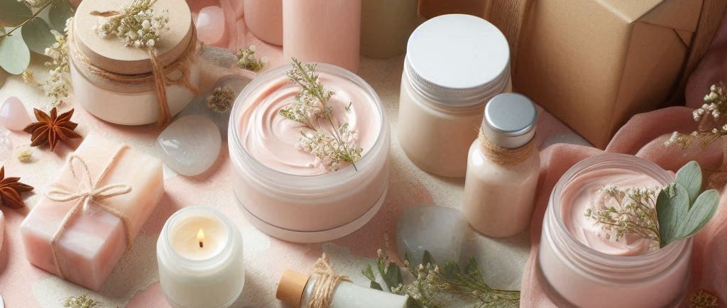 a variety of body care products including body butter