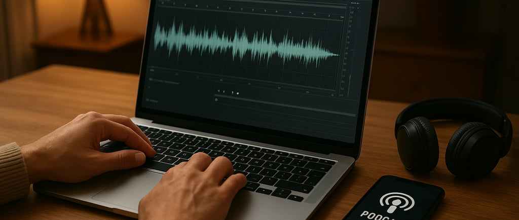 Pessoa-trabalhando-com-laptop-mostrando-interface-edição-áudio