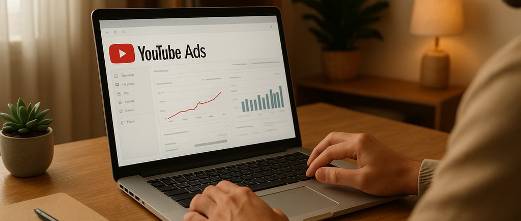 Pessoa-trabalhando-computador-tela-mostrando-painel-Youtube-Ads