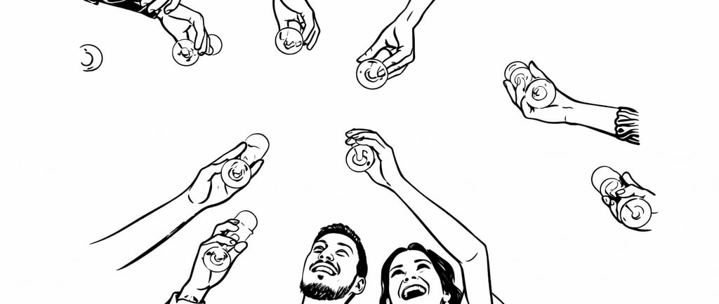 Illustration de pose amusante pour animation photo mariage