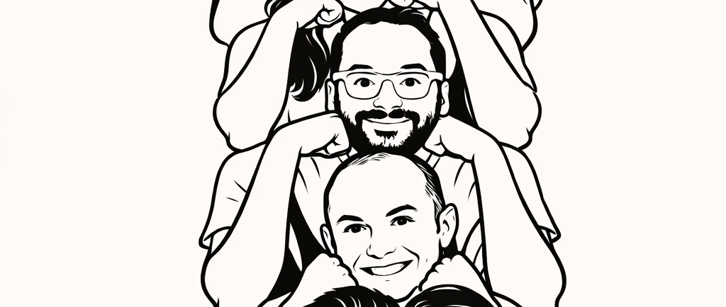 Illustration de pose amusante pour animation photo mariage