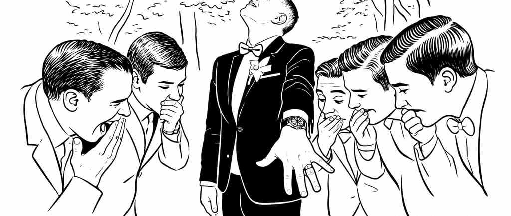 Illustration de pose amusante pour animation photo mariage