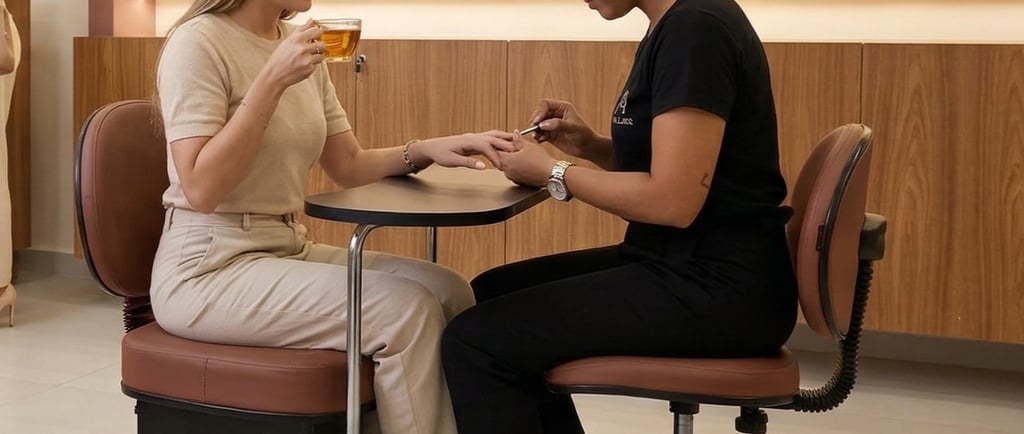 Atendimento pontual e sem filas de espera no ambiente aconchegante do We Hall Beauty.