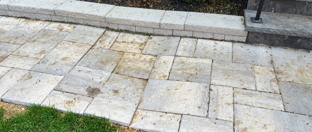 dirty interlock pavers