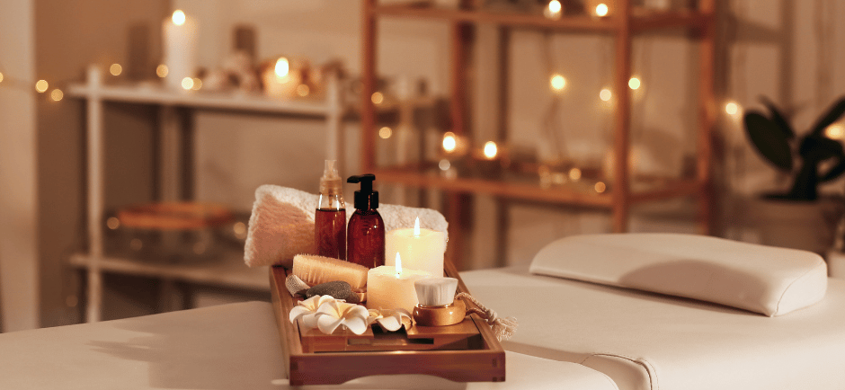 massage table set up by Kayuh Spa