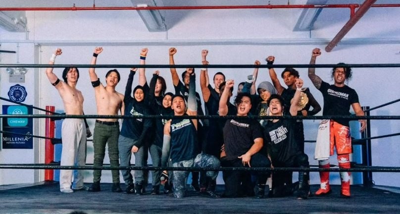 Grapplemax wrestlers in the ring