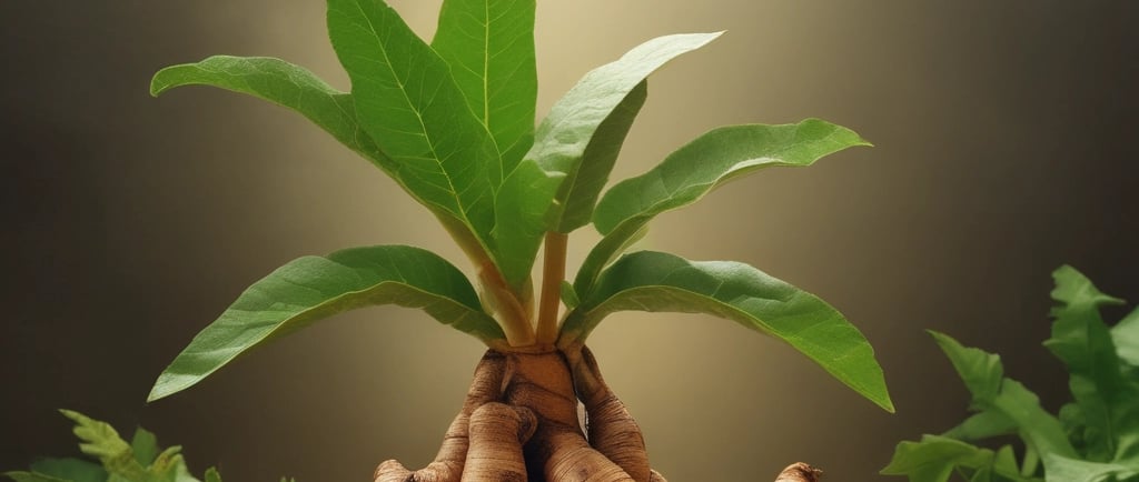 planta de açafrão-da-terra em crescimento