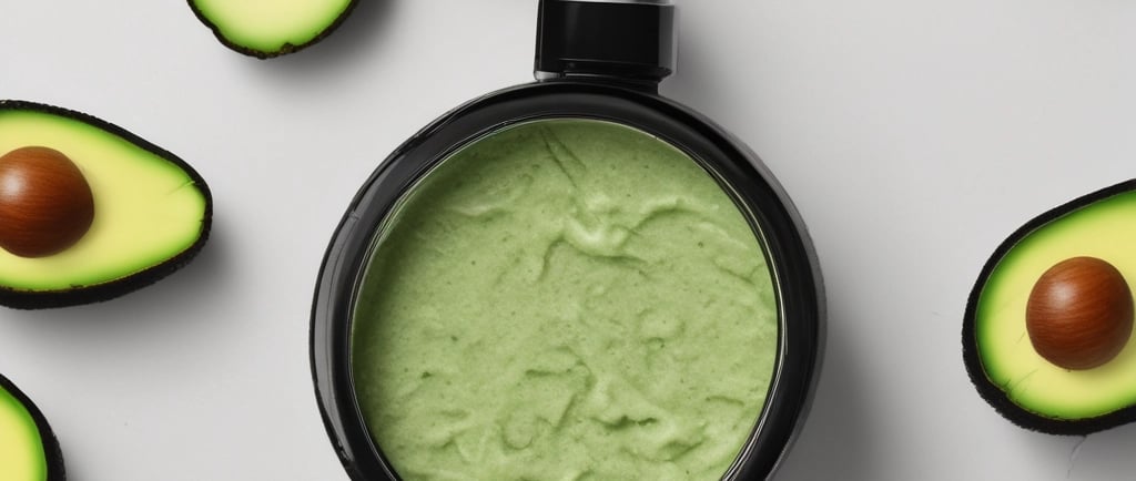 Two black tubes of skincare products are placed on a bright yellow surface against a pale green background. The products are labeled as coffee face wash and coffee face scrub by mCaffeine. A potted plant and a white towel are slightly visible in the background, adding an element of freshness.