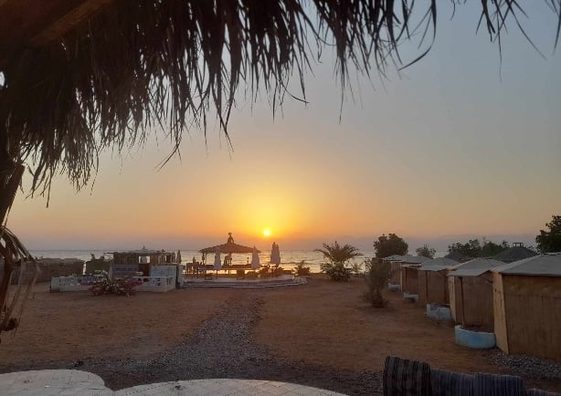 Bedouin star Ras shitan Swimming pool sunrise