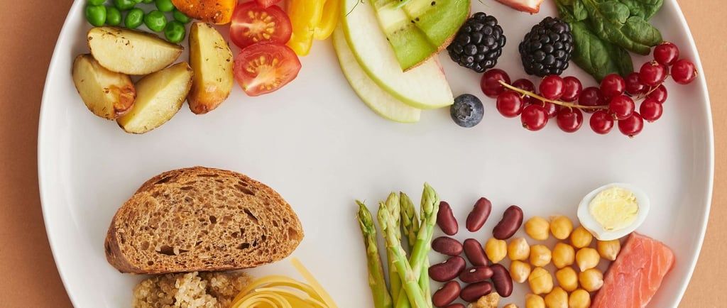 une assette avec des aliments