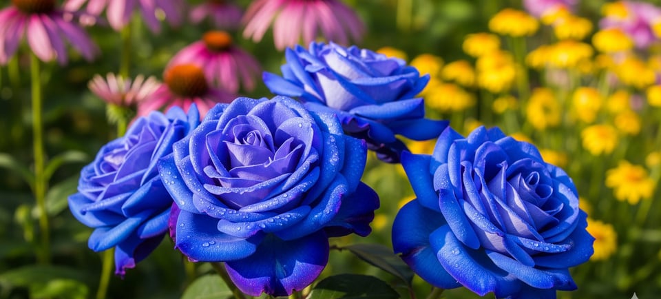 beautiful blue roses