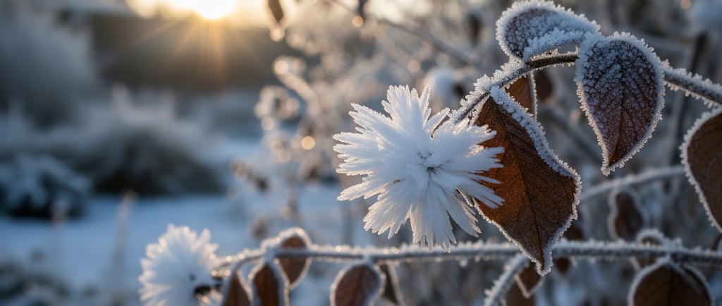 a flower that is sitting on a tree branch