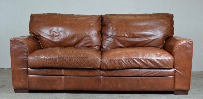 brown modern Italian leather couch