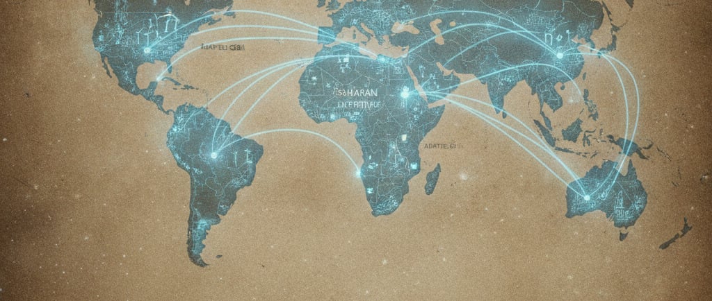 A world map with the Sahara, the Gobi Desert, and the Australian Outback all highlighted, with the Saharan "blueprint"